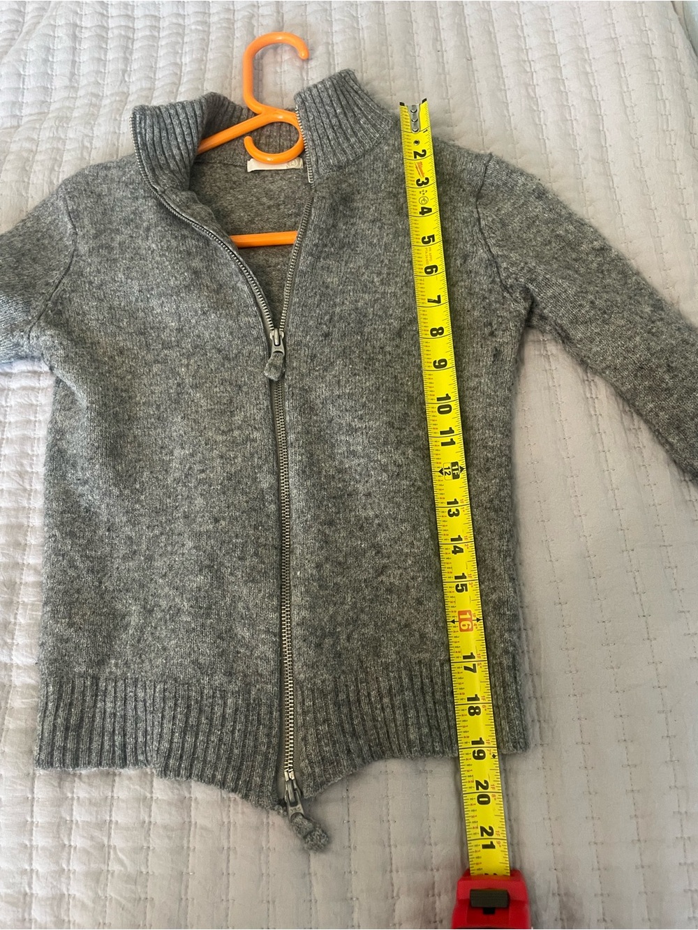 Comptoir des Cotonniers Gray Knit Zip-Up Cardigan Sweater | Size XS/S (2/4) - Picture 5 of 6